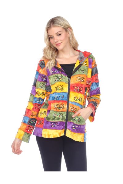 Patched & Hand Printed Colorful Jacket