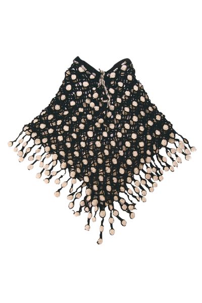 BLACK MOAHIR PONCHO KID