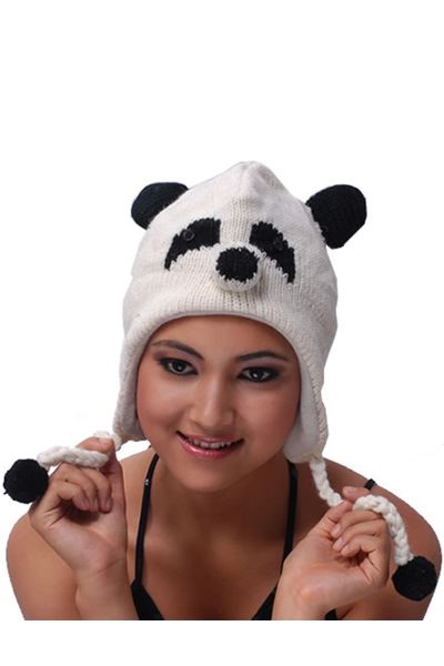 PANDA FACED ANIMAL HAT