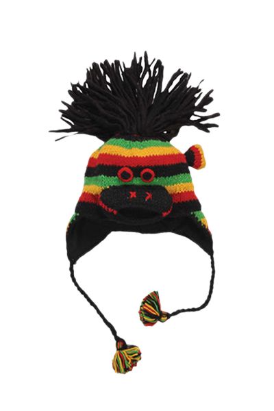 RASTA MONKEY FACED ANIMAL HAT
