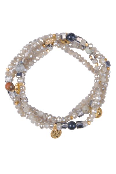 Multi Strand Bracelet Black Tone