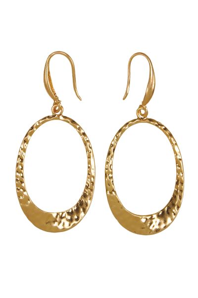Metal Oval Earrings