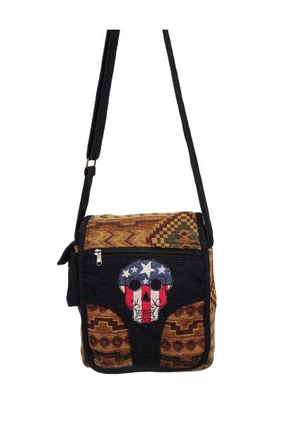 Americana Skull Messenger Bag