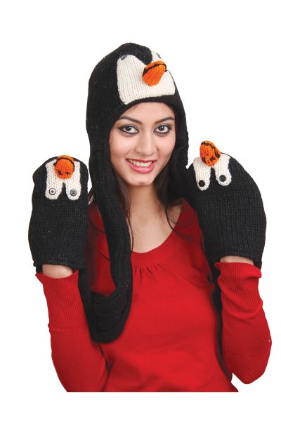 Penguin Animal Hat w' Scarves
