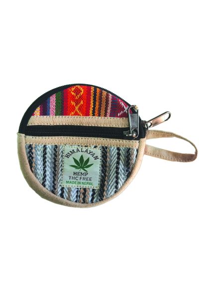 Round Hemp Cotton Coin Purse