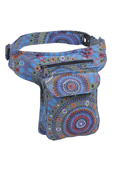 The Collection Royal Folk Theme Print and Embroidery Cotton Fanny Pack B