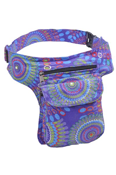 The Collection Royal Folk Theme Print and Embroidery Cotton Fanny Pack L