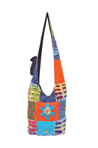The Collection Royal Flora and Fauna Patched Cotton Hobo Bag