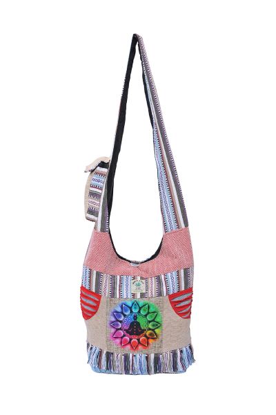 The Collection Royal Chakra Printed Hemp Cotton Hobo Bag