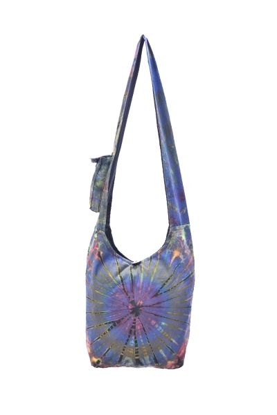 The Collection Royal Blue Tie Dye Cotton Hobo Bag