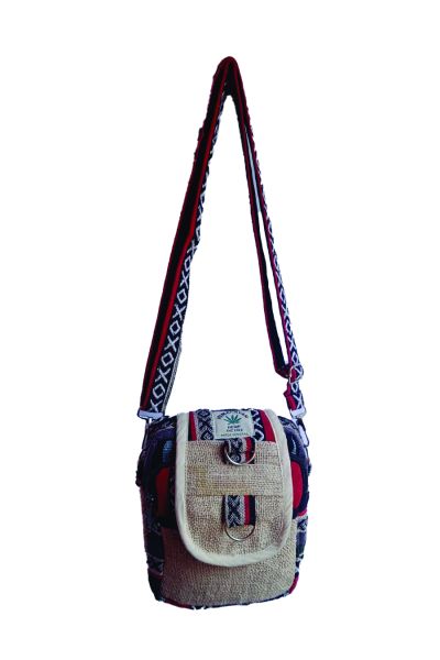 Hemp Cotton Hippie Boho Crossbody Mini Messenger Bag