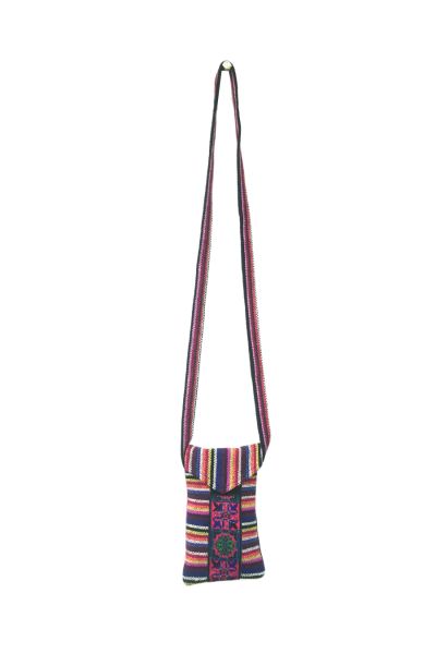Flower Printed Tribal Cotton Mini Hobo Bag