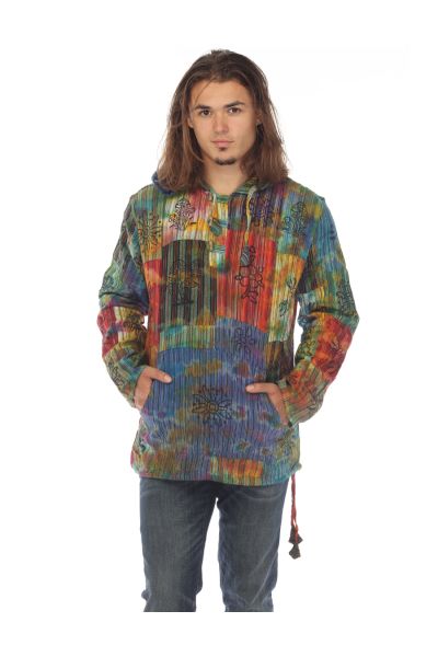 Tie Dye Khaddar Patch Unisex Hoodie