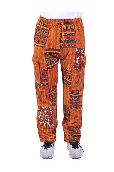 Cotton Stonewashed Patches Unisex Pants