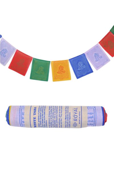 White Tara Prayer Flag Roll