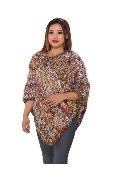 Recycled Silk Poncho *Reduced