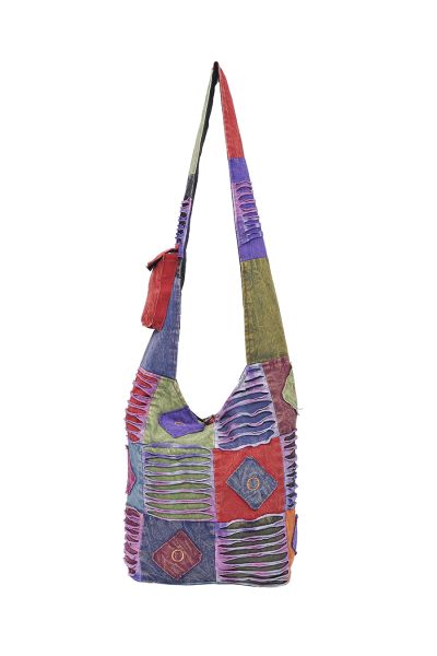The Collection Royal Diamond Patch Cotton Hobo Bag