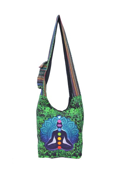 The Collection Royal Green Chakra Printed Hobo Bag
