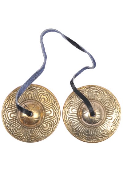 Lotus Mandala Finger Cymbals Tibetan Tingsha