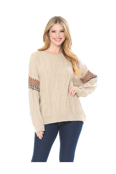 Cable Knit Pull Over Sweater