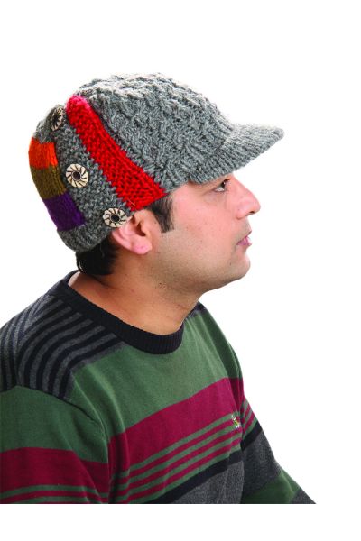 Woolen Cap with Buttons