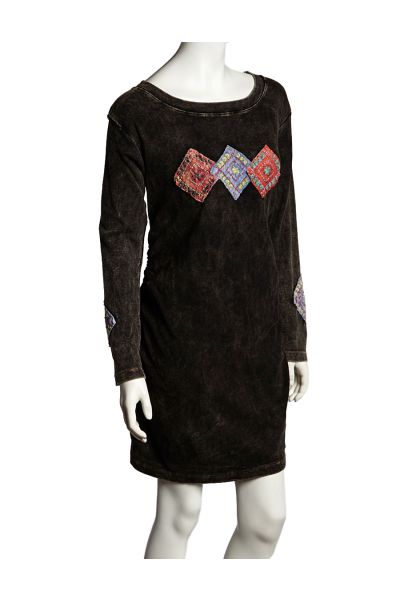 Long Sleeve Embroidery Dress