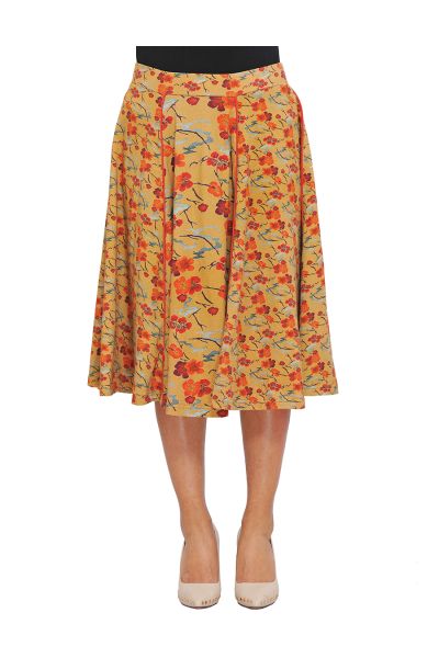 Floral Printed Organic Cotton Skirt